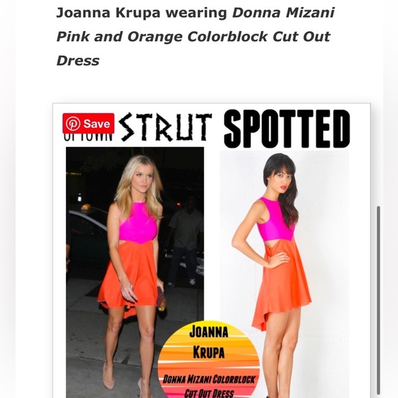 Donna Mizani Colorblock Cutout Dress - Size XS - Picture 3 of 9